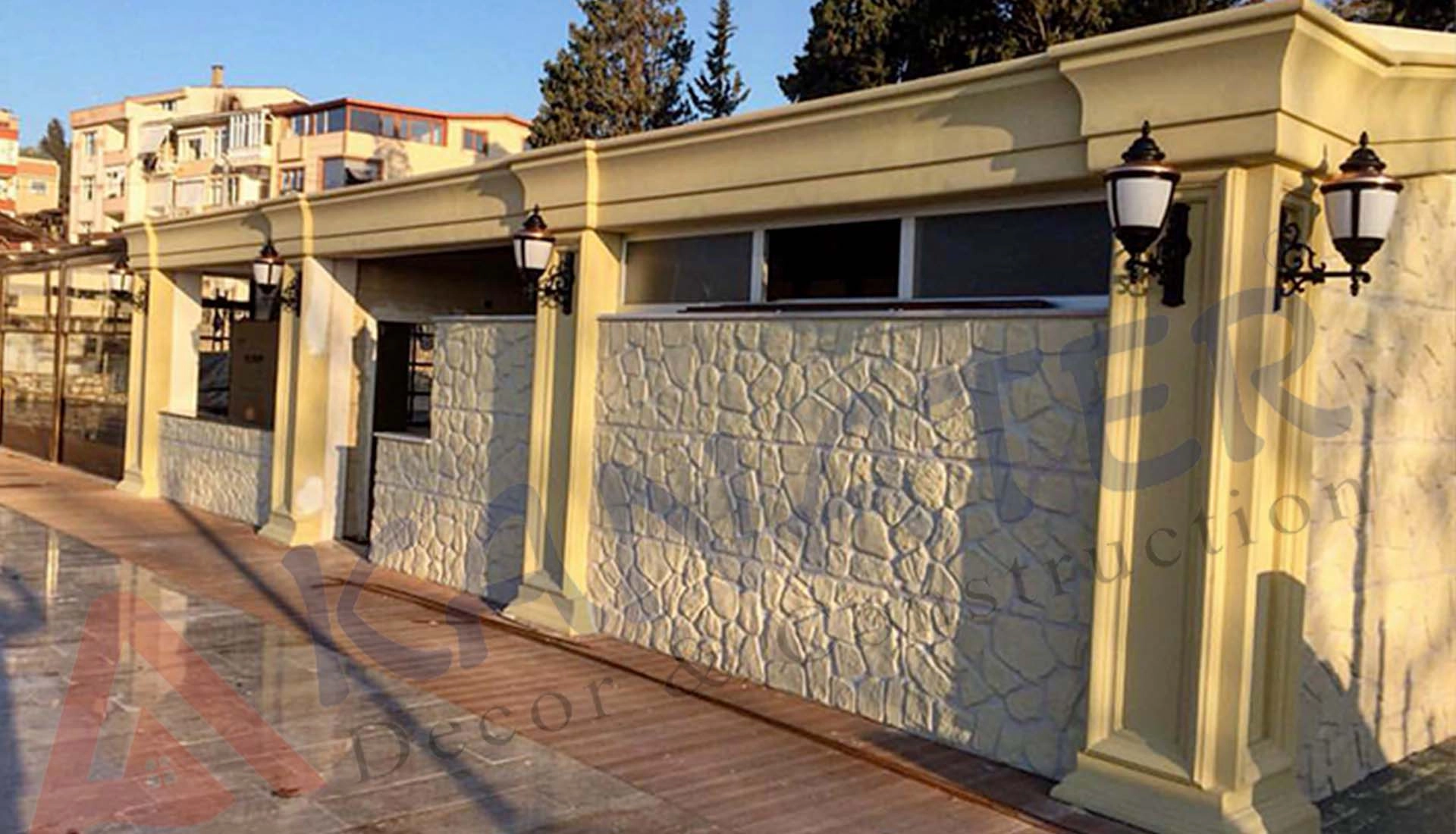 Outdoor PU Polyurethane Foam Cornice, Moulding & Facade Cladding - Architectural Decorative Elements Wholesale Turkey