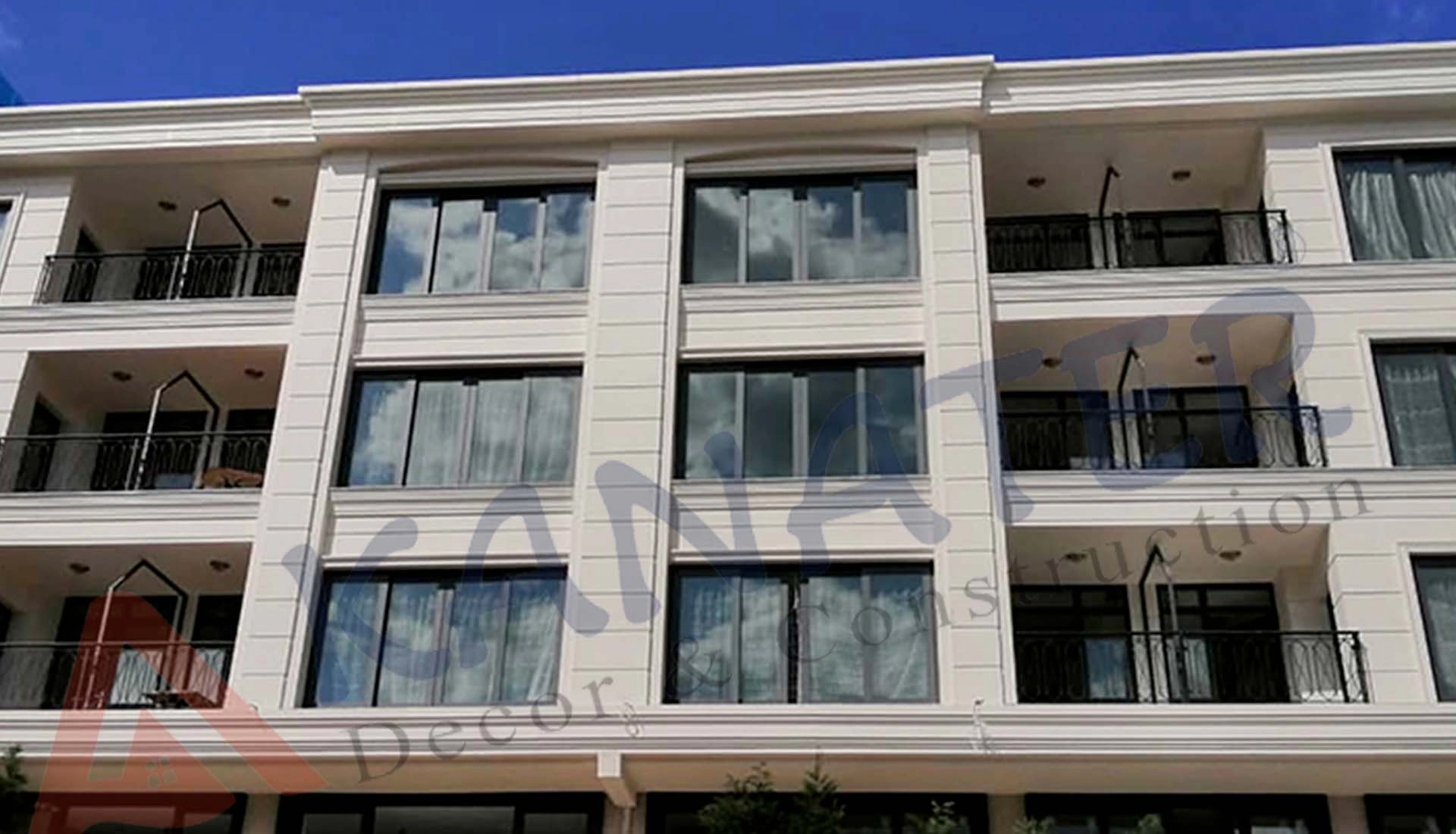 Outdoor PU Polyurethane Foam Cornice, Moulding & Facade Cladding - Architectural Decorative Elements Wholesale Turkey