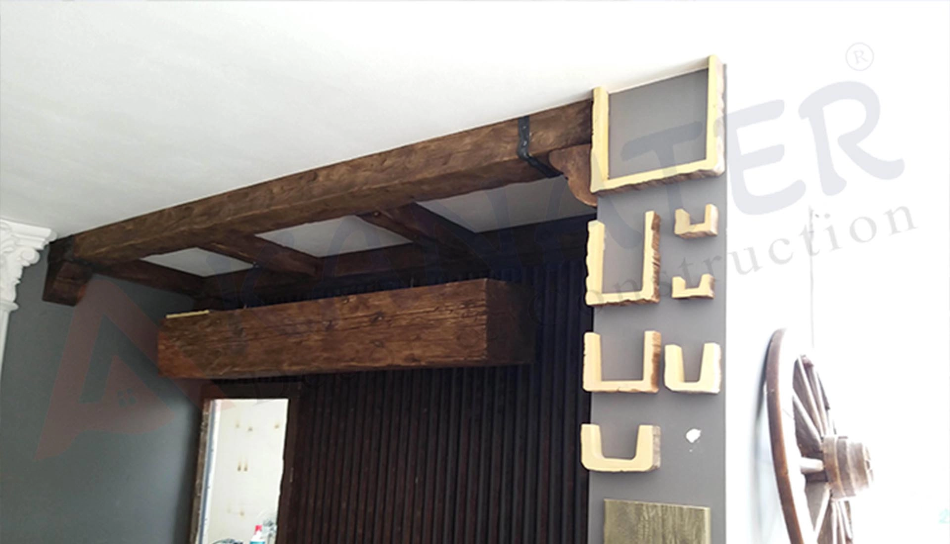 PU Polyurethane Foam Faux Wood Beams, Corbels, Wagon Wheels & Rustic Panels Wholesale Turkey