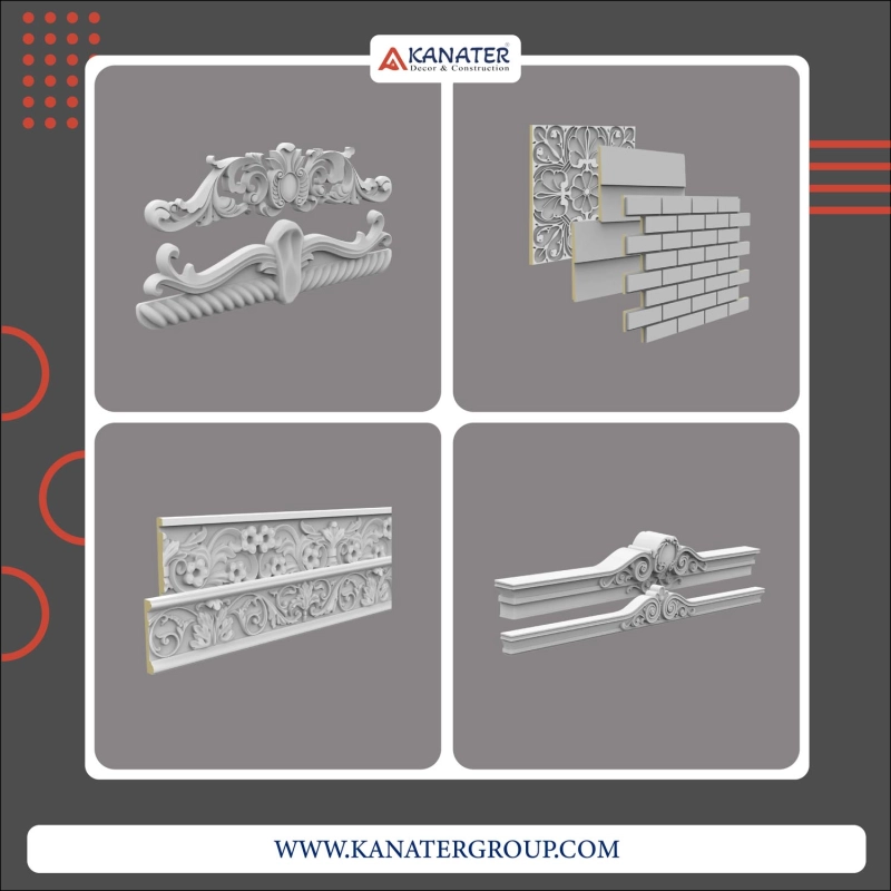 Indoor PU Polyurethane Foam Cornice, Moulding, Ceiling Medallion & Fireplace - Architectural Decorative Elements Bulk Turkey