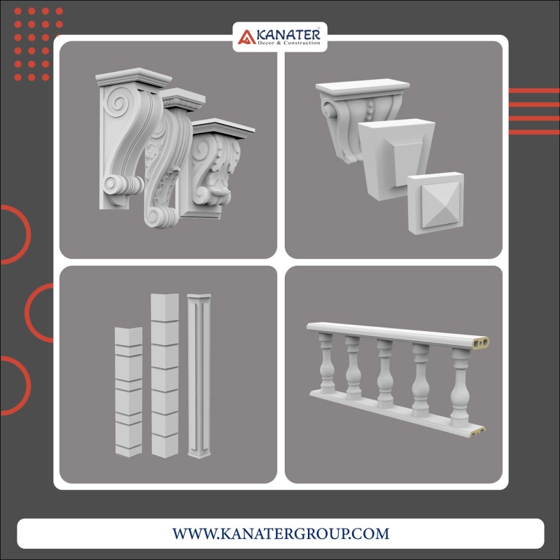 Indoor PU Polyurethane Foam Cornice, Moulding, Ceiling Medallion & Fireplace - Architectural Decorative Elements Bulk Turkey